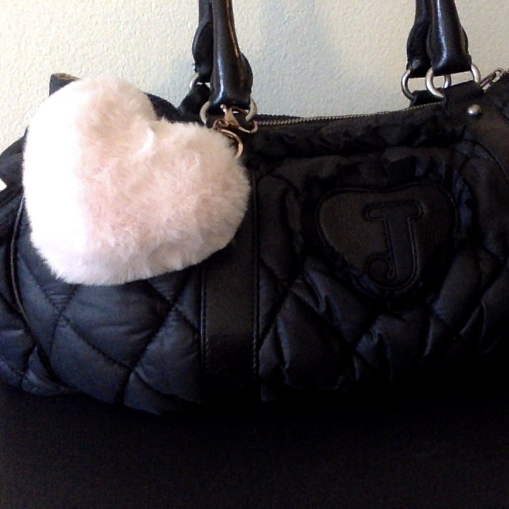 Juicy Couture Black Quilted Satchel